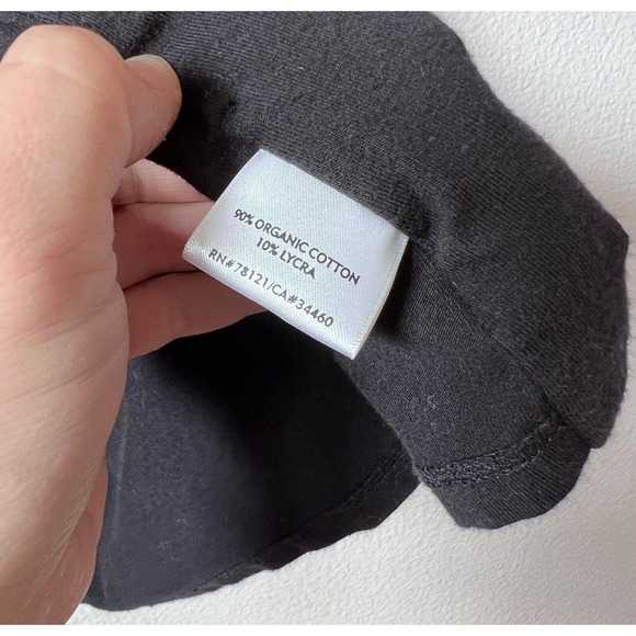 Eileen Fisher Open Hooded Cardigan Organic Cotton Black Size Small USA Pockets - Picture 5 of 5